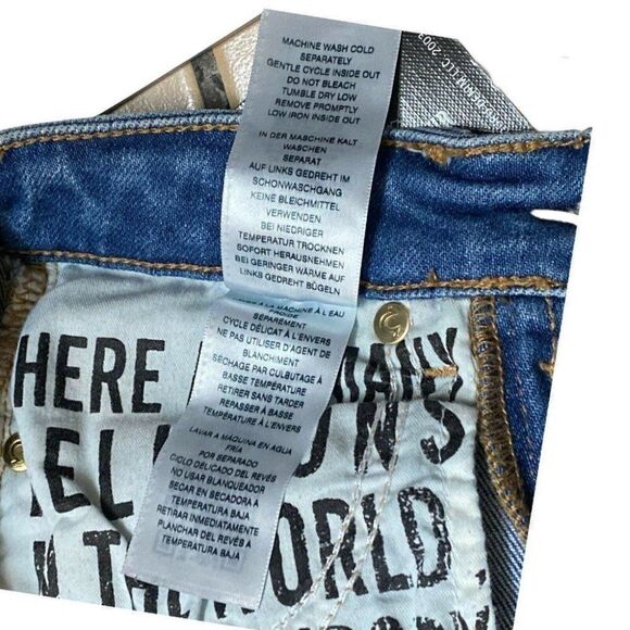 True Religion Starr Jeans Mid Rise Cropped Straight Button Fly‎ Light wash - Picture 11 of 12